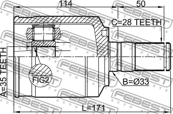 Febest 1211-CMATLH - ШРУС autocars.com.ua