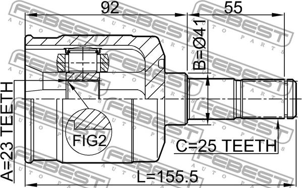 Febest 1211-EFAT - ШРУС autocars.com.ua