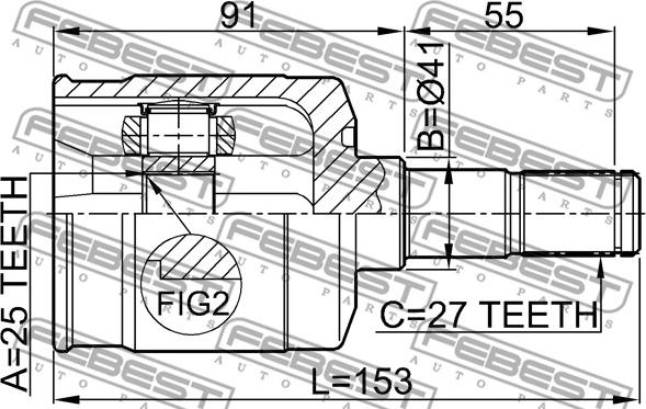 Febest 1211-EFMT - ШРУС autocars.com.ua