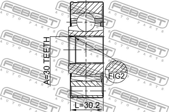 Febest 1211-IX35SHA - Шарнірний комплект, ШРУС, приводний вал autocars.com.ua