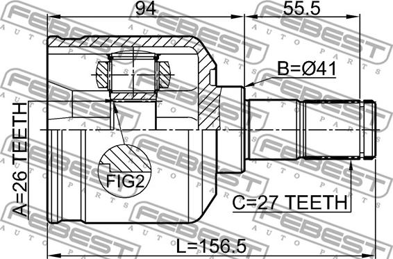 Febest 1211-SONLH - ШРУС autocars.com.ua