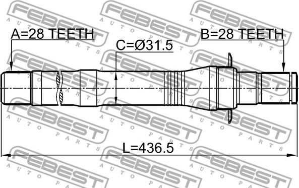 Febest 1212-CM10MT4WD - Привідний вал autocars.com.ua