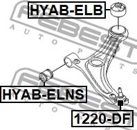 Febest 1220-DF - Несучий / направляючий шарнір autocars.com.ua