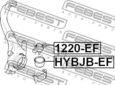 Febest HYBJB-EF - Ремонтний комплект, що несуть / напрямні шарніри autocars.com.ua