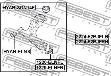 Febest 1220-ELNFL - Несучий / направляючий шарнір autocars.com.ua