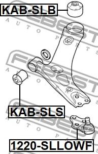 Febest 1220-SLLOWF - Шаровая опора, несущий / направляющий шарнир avtokuzovplus.com.ua