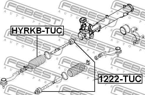 Febest HYRKB-TUC - Пильник, рульове управління autocars.com.ua