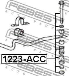 Febest 1223-ACC - Тяга / стійка, стабілізатор autocars.com.ua