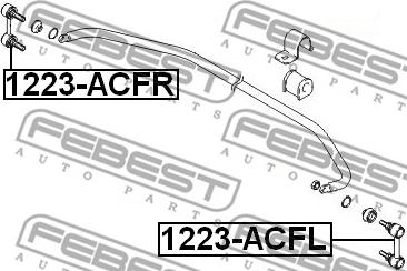 Febest 1223-ACFL - Тяга - Стійка стабілізатора autocars.com.ua