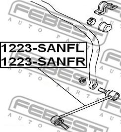 Febest 1223-SANFL - Тяга / стойка, стабилизатор autodnr.net