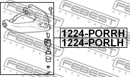 Febest 1224-PORRH - Рычаг подвески колеса avtokuzovplus.com.ua