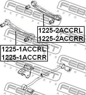 Febest 1225-1ACCRL - Рычаг подвески колеса avtokuzovplus.com.ua