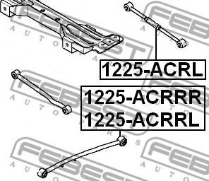 Febest 1225-ACRRL - Важіль незалежної підвіски колеса autocars.com.ua