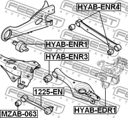 Febest HYAB-ENR3 - Сайлентблок autocars.com.ua