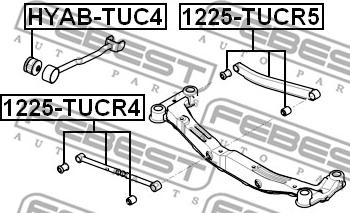 Febest 1225-TUCR4 - Важіль підвіски тяга autocars.com.ua