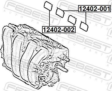 Febest 12402-002 - Прокладка, впускний колектор autocars.com.ua