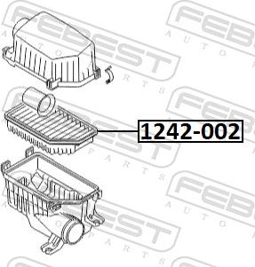 Febest 1242-002 - Повітряний фільтр autocars.com.ua