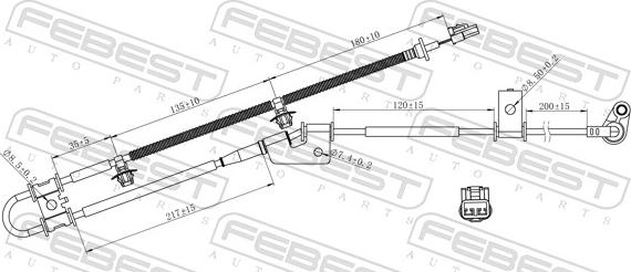 Febest 12606-003 - Датчик ABS, частота обертання колеса autocars.com.ua