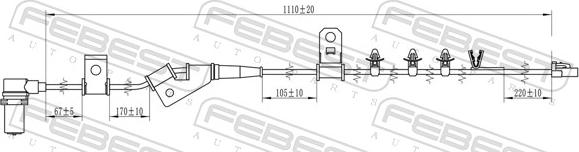 Febest 12606-005 - Датчик ABS, частота обертання колеса autocars.com.ua