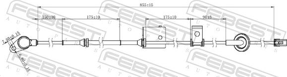 Febest 12606-010 - Датчик ABS, частота обертання колеса autocars.com.ua