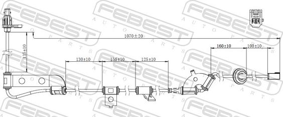 Febest 12606-014 - Датчик ABS, частота обертання колеса autocars.com.ua