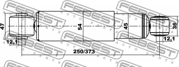 Febest 12650901R - Амортизатор autocars.com.ua