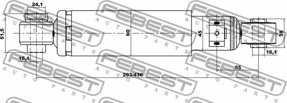 Febest 12658283R - Амортизатор avtokuzovplus.com.ua