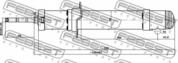 Febest 12658719F - Амортизатор avtokuzovplus.com.ua