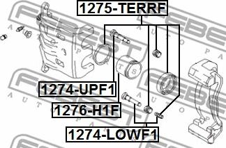 Febest 1274-LOWF1 - Направляющий болт, корпус скобы тормоза avtokuzovplus.com.ua