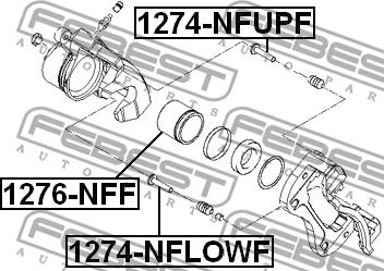 Febest 1274-NFUPF - Направляющий болт, корпус скобы тормоза avtokuzovplus.com.ua