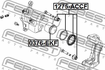 Febest 1275-ACCF - Ремкомплект, гальмівний супорт autocars.com.ua