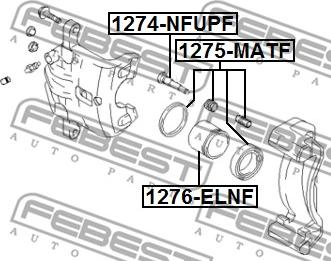 Febest 1275-MATF - Ремкомплект, тормозной суппорт avtokuzovplus.com.ua