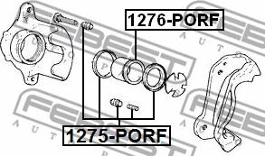 Febest 1275-PORF - Ремкомплект, тормозной суппорт avtokuzovplus.com.ua