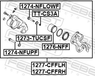 Febest 1277-CFFLH - Гальмівний супорт autocars.com.ua