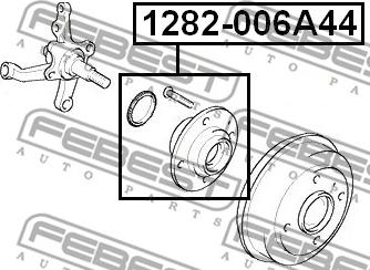 Febest 1282-006A44 - Ступица колеса, поворотный кулак avtokuzovplus.com.ua