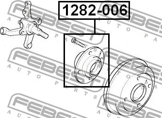 Febest 1282-006 - Ступица колеса, поворотный кулак avtokuzovplus.com.ua