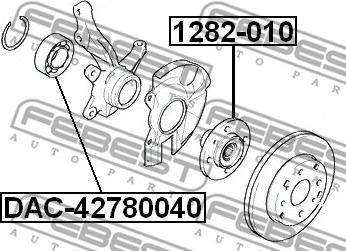 Febest 1282-010 - Маточина колеса autocars.com.ua