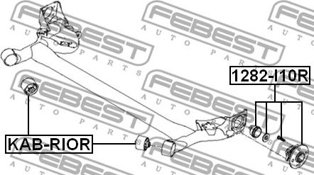 Febest 1282-I10R - Ступица колеса, поворотный кулак avtokuzovplus.com.ua