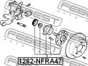 Febest 1282-NFRA47 - Маточина колеса autocars.com.ua