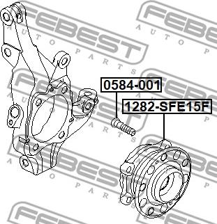 Febest 1282-SFE15F - Маточина колеса autocars.com.ua