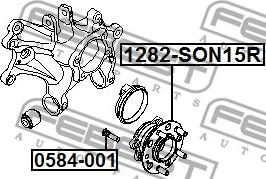 Febest 1282-SON15R - Ступица колеса, поворотный кулак avtokuzovplus.com.ua