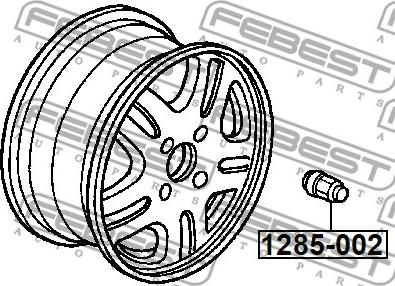 Febest 1285-002 - Гайка крепления колеса avtokuzovplus.com.ua