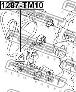 Febest 1287-TM10 - РОЛИК НАТЯЖНИЙ КОМПЛЕКТ autocars.com.ua