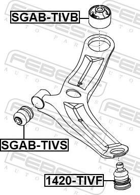 Febest SGAB-TIVB - Сайлентблок, важеля підвіски колеса autocars.com.ua