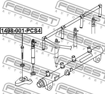 Febest 1498-001-PCS4 - Болт, крепление форсунки avtokuzovplus.com.ua