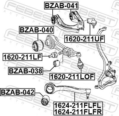 Febest 1624-211FLFL - Рычаг подвески колеса avtokuzovplus.com.ua