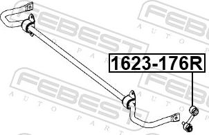 Febest 1623-176R - Тяга / стійка, стабілізатор autocars.com.ua