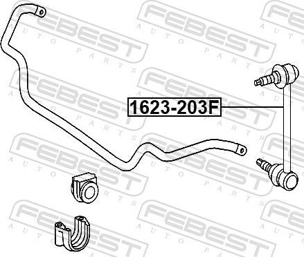 Febest 1623-203F - Тяга / стійка, стабілізатор autocars.com.ua