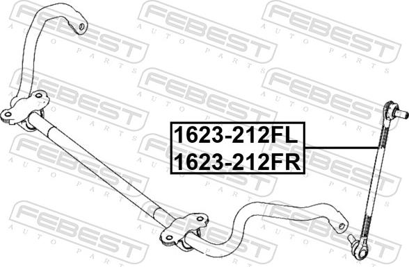 Febest 1623-212FR - Тяга / стійка, стабілізатор autocars.com.ua