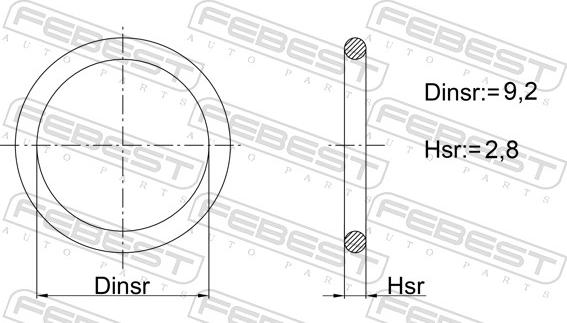 Febest 16400-005 - Кільце ущільнювача, клапанна форсунка autocars.com.ua